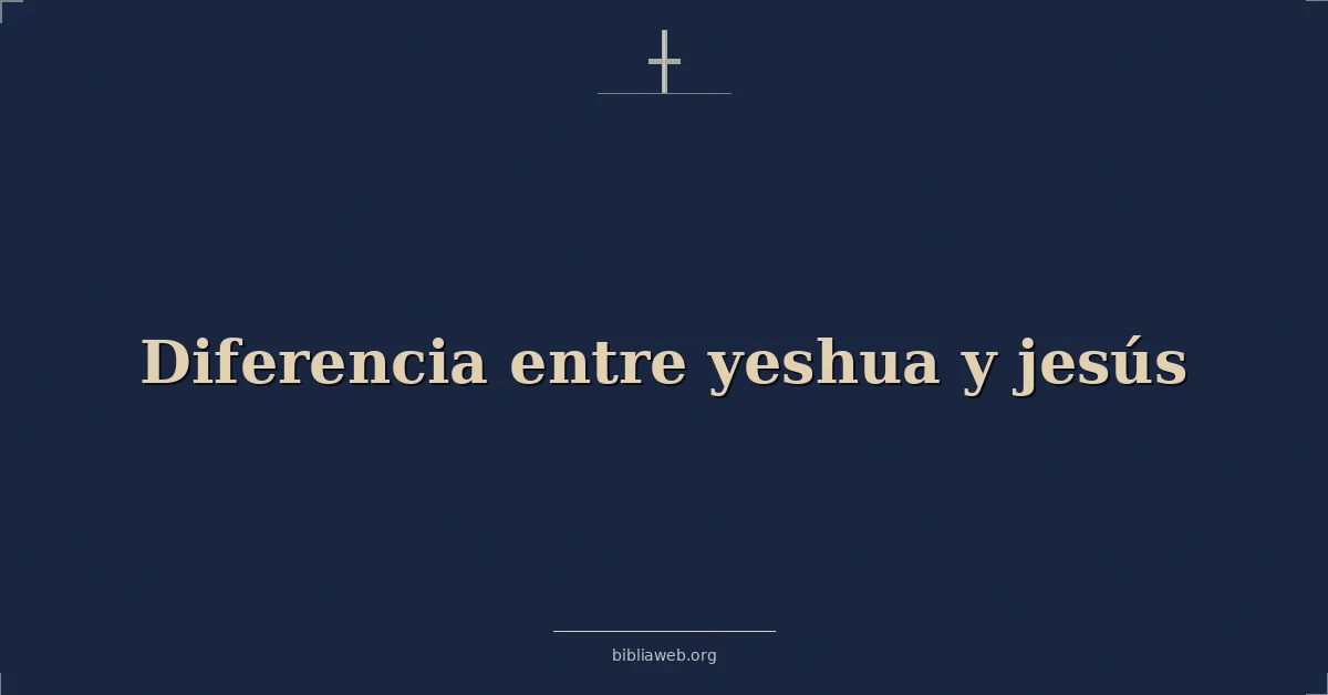 Versículos Bíblicos sobre diferencia entre yeshua y jesús