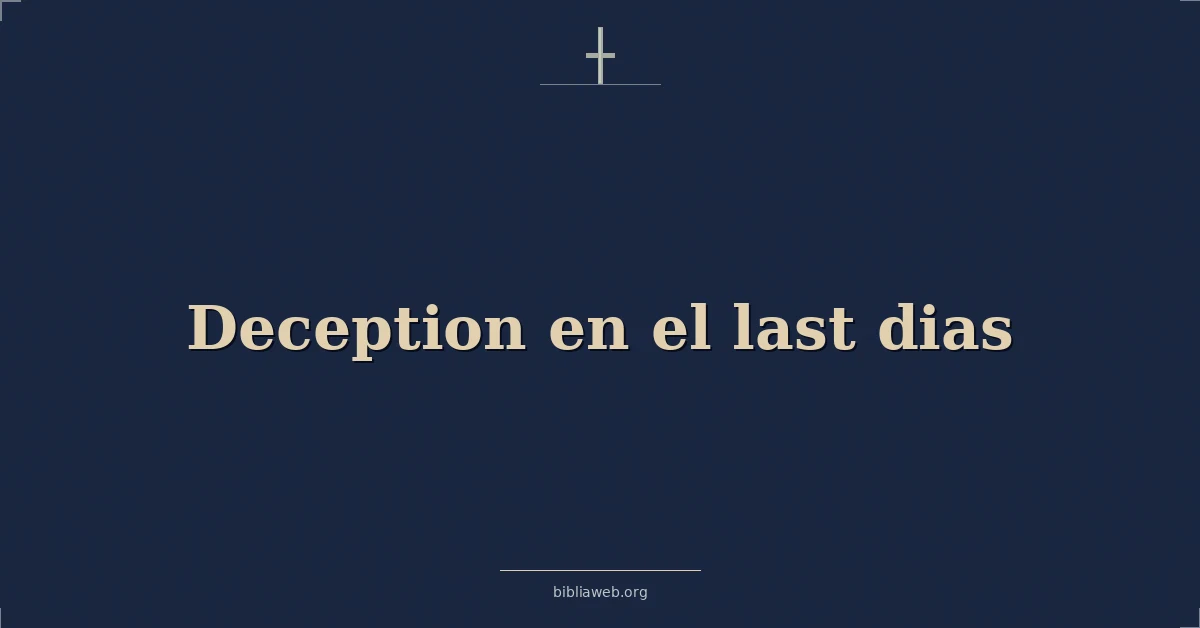 Versículos Bíblicos sobre engaño en el último dias