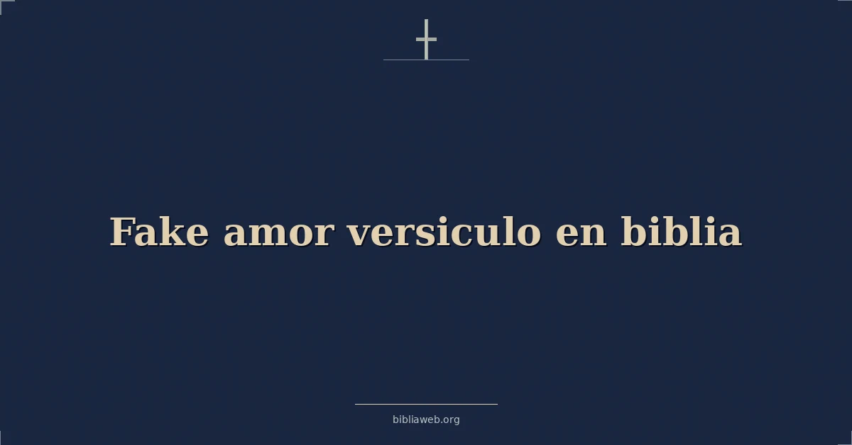 Versículos Bíblicos sobre falso amor versiculo en biblia