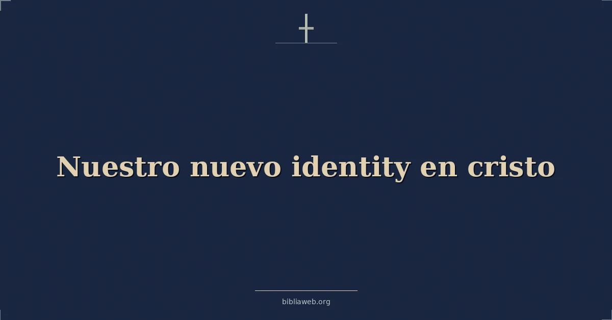 Versículos Bíblicos sobre nuestro nuevo identidad en cristo