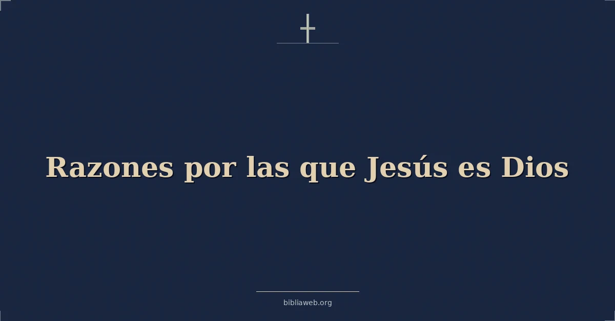 Versículos Bíblicos sobre razones por las que jesús es dios