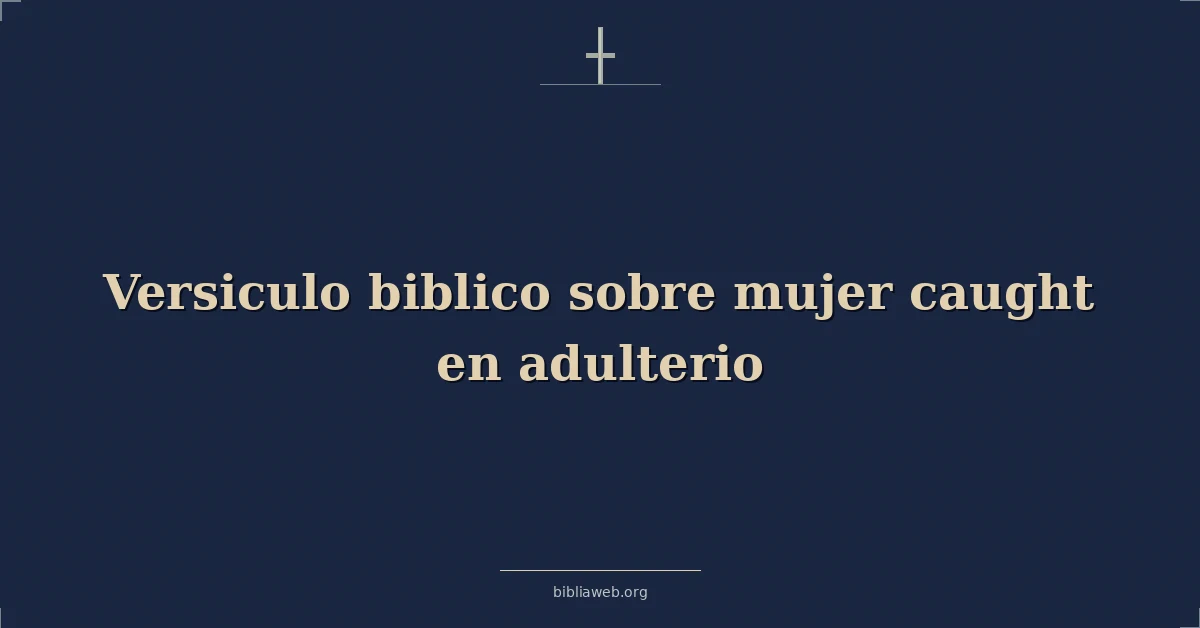 Versículos Bíblicos sobre la mujer sorprendida en adulterio