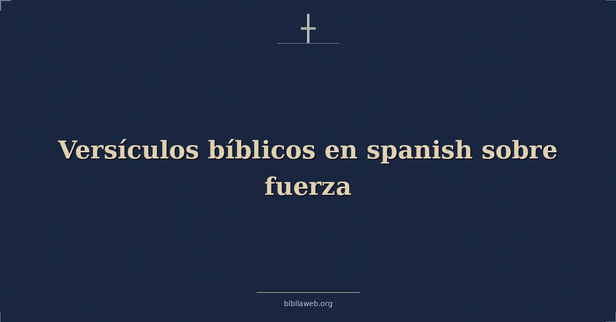 Versículos bíblicos en español sobre fuerza