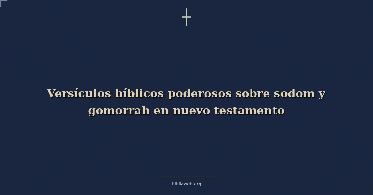 Versículos bíblicos poderosos sobre sodoma y gomorra en nuevo testamento
