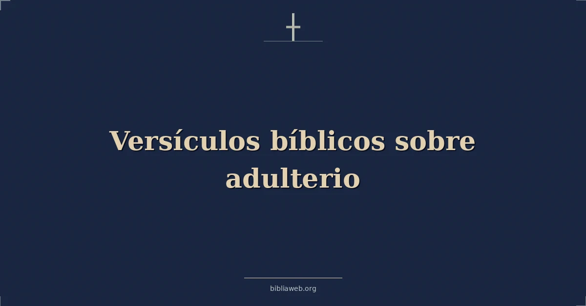 Versículos Bíblicos sobre adulterio