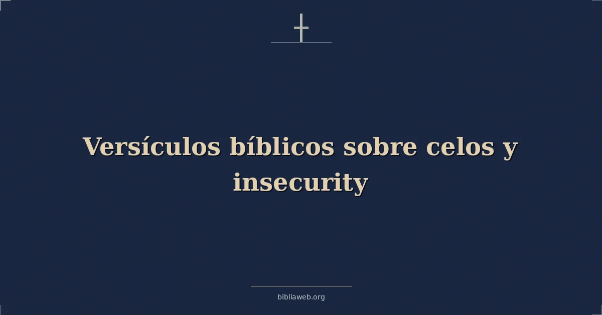 Versículos Bíblicos sobre celos y inseguridad
