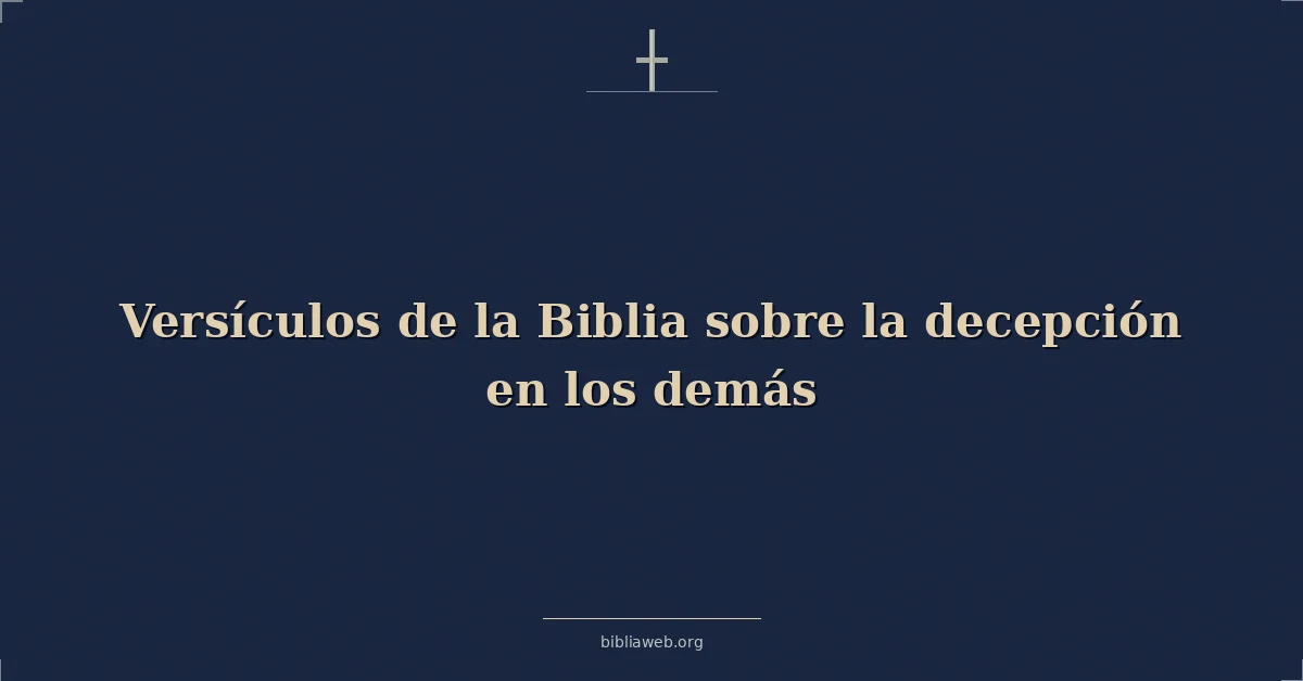 Versículos de la Biblia sobre la decepción en los demás