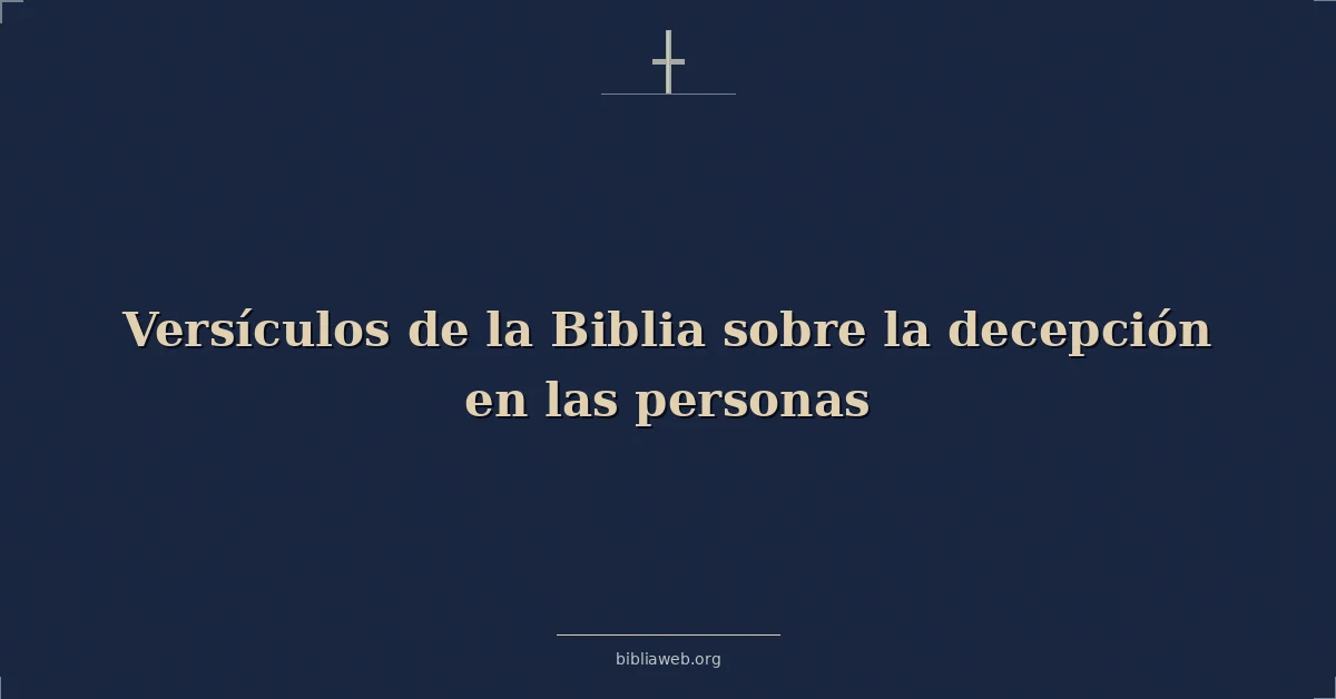 Versículos de la Biblia sobre la decepción en las personas
