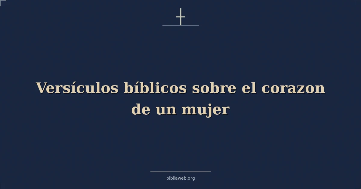 Versículos Bíblicos sobre el corazón de una mujer