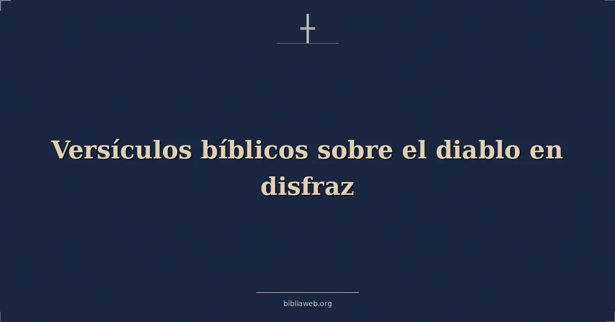 Versículos Bíblicos sobre el diablo en disfraz