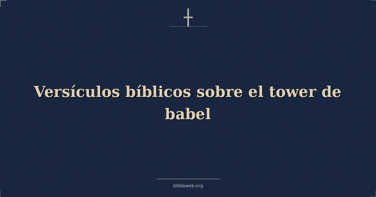 Versículos Bíblicos sobre el torre de babel