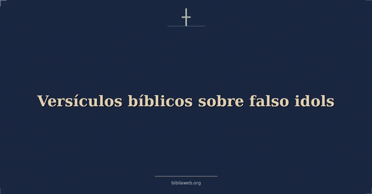 Versículos Bíblicos sobre falso ídolos