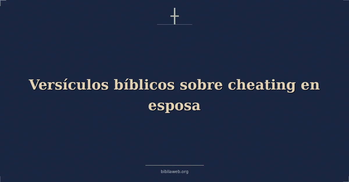 Versículos Bíblicos sobre engañando en esposa