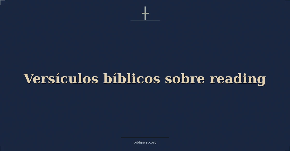 Versículos Bíblicos sobre lectura