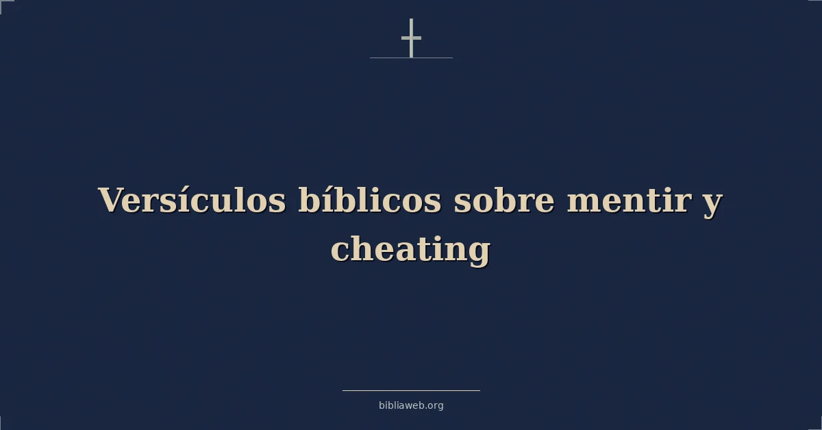 Versículos Bíblicos sobre mentir y engañando