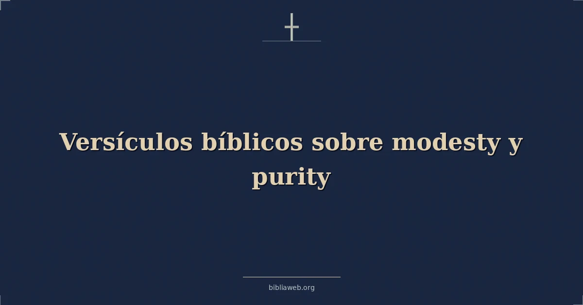 Versículos Bíblicos sobre modestia y pureza