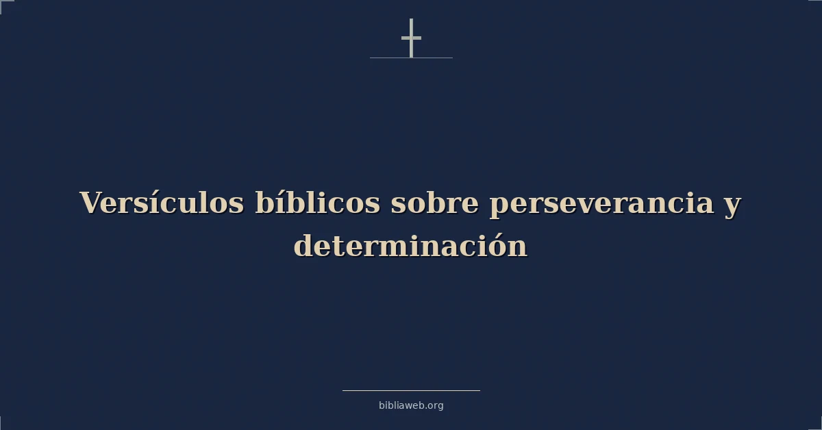 Versículos Bíblicos sobre perseverancia y determinación