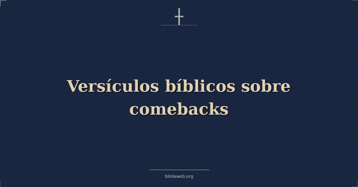 Versículos Bíblicos sobre regresos